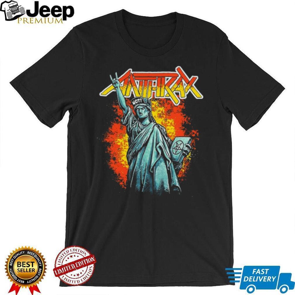 Anthrax Statue of Liberty Rock On Graphic Metal T Shirt