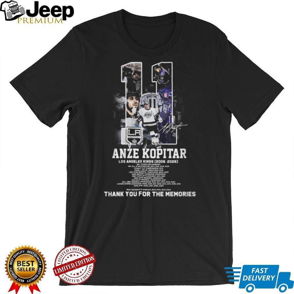 Anze Kopitar Los Angeles Kings Career Retirement Tribute 2006 2026 Vintage Hockey T Shirt