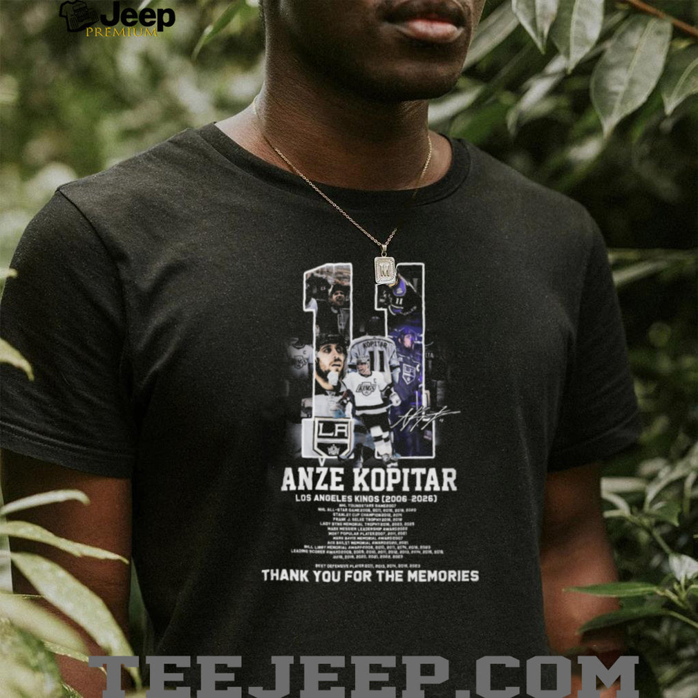 Anze Kopitar Los Angeles Kings Career Retirement Tribute 2006 2026 Vintage Hockey T Shirt