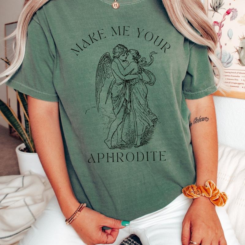 Aphrodite Shirt Goddess Of Love Mythology Shirt Greek Mythology Greek Apparel Greek Goddess Light Academia Shirt Celestial Shirt Book T-Shirt