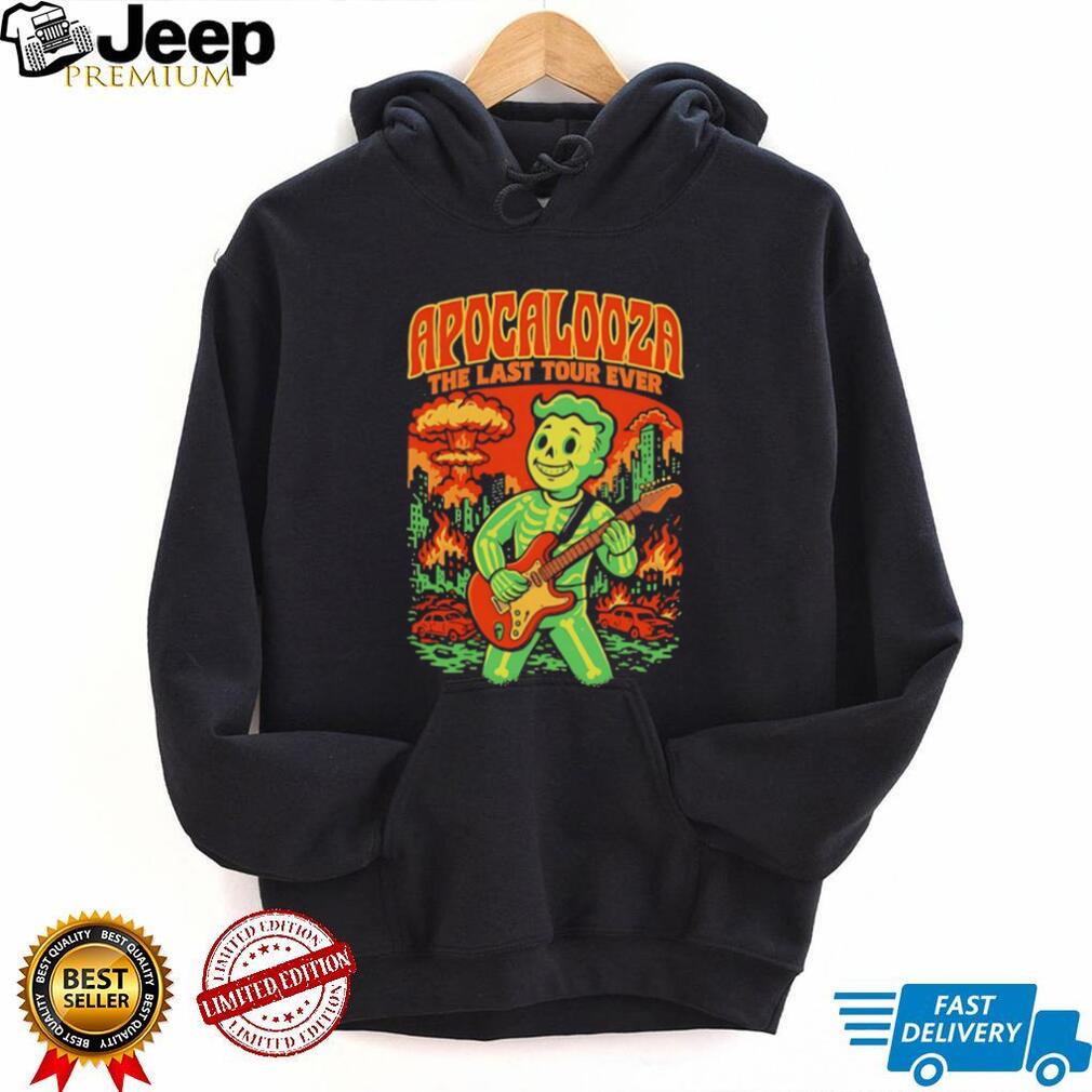 Apocalooza The Last Tour Ever Fallout Vault Boy Skeleton T Shirt