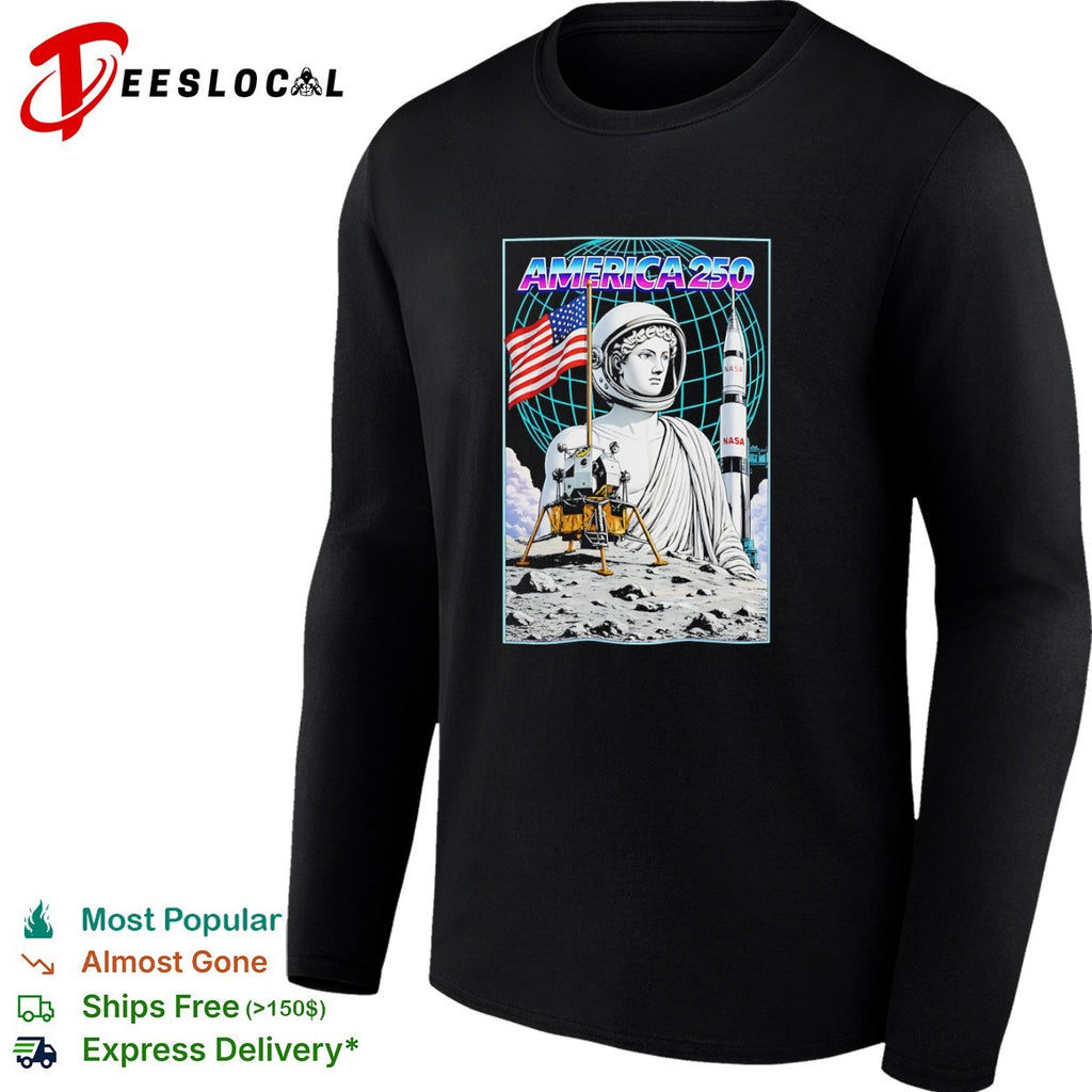 Apollo America 250 space rocket shirt