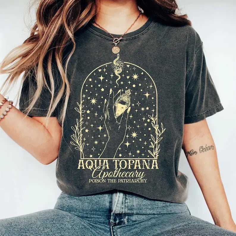 Aqua Tofana Shirt,  Aqua Tofana Apothecary Shirt, Poison The Patriarchy, Feminist Shirt, There Is No Freedom Without Choice Shortsleeve