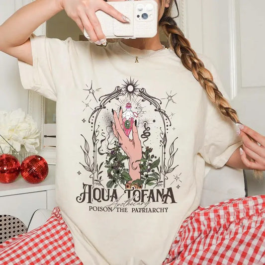 Aqua Tofana T-Shirt, Apothecary Shirt, Poison The Patriarchy, Feminist Shirt, Your Body Your Choice, Funny Feminist Shirt Shortsleeve