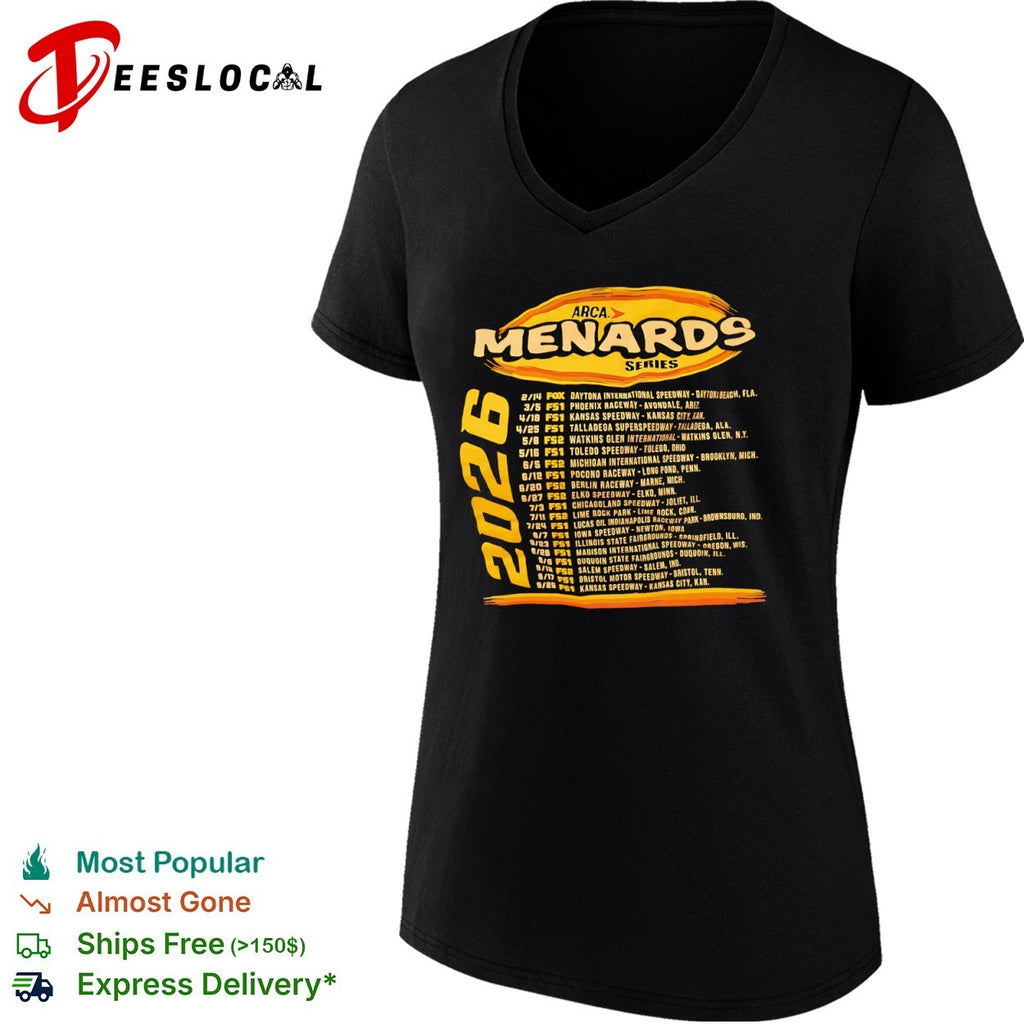 Arca Menards series 2026 racing schedule calendar shirt