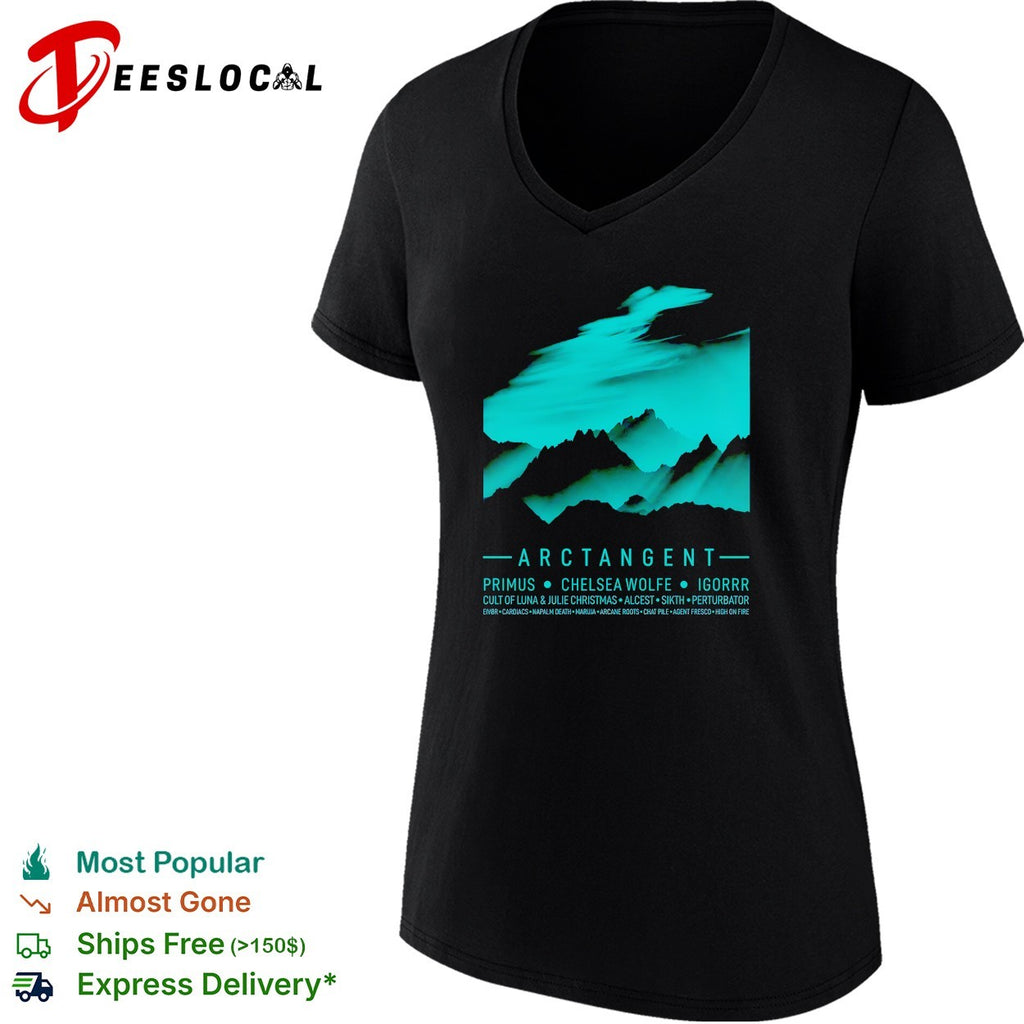 Arctangent festival mountains lineup poster shirt