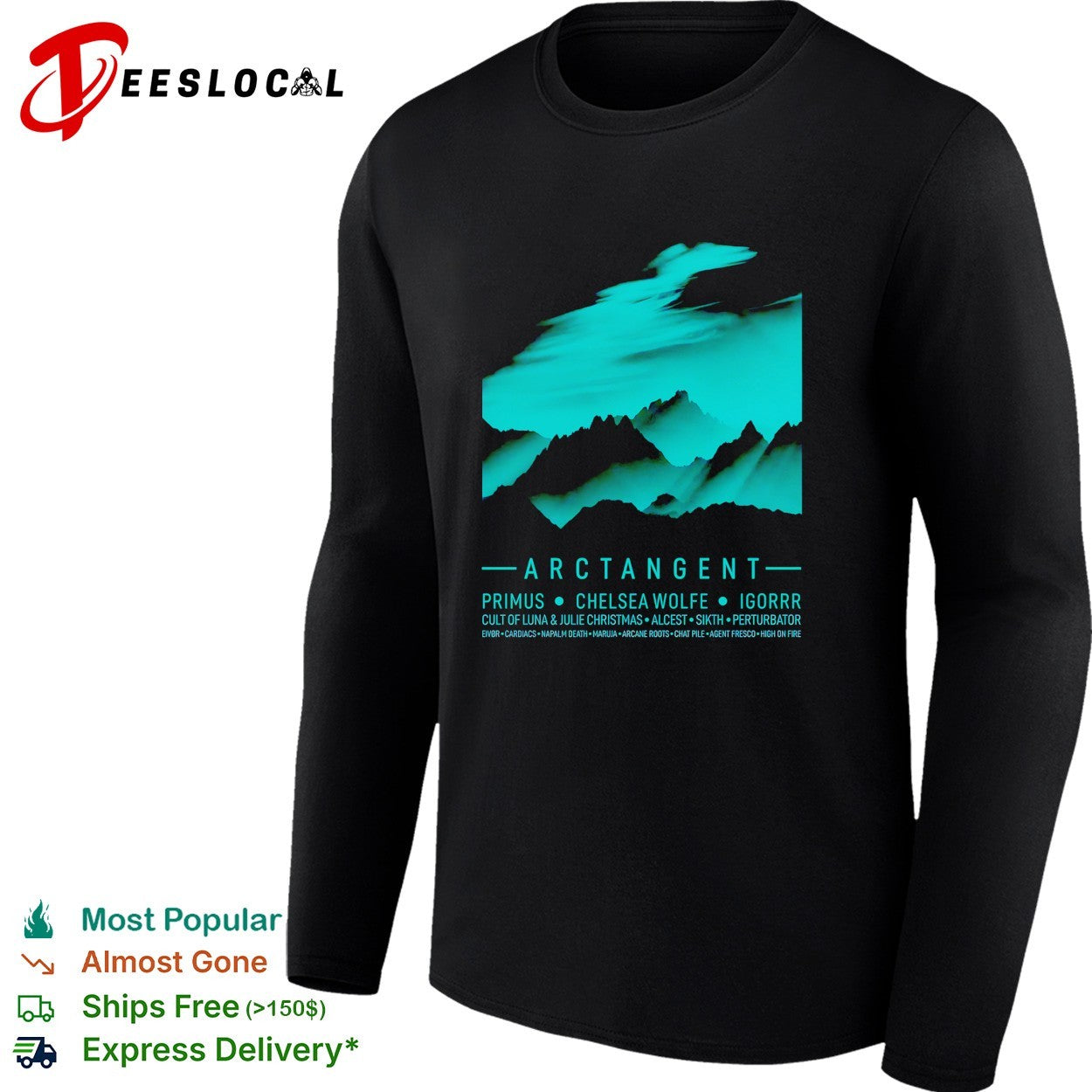 Arctangent festival mountains lineup poster shirt