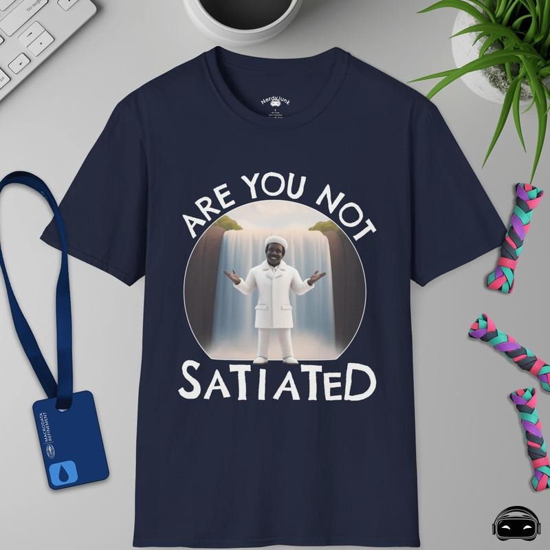 Are You Not Satiated, Mr Milchick T-shirt, Claymation design, Severance Unisex Softstyle T-Shirt, Cool Graphic Tee, Gift for Severance Fan