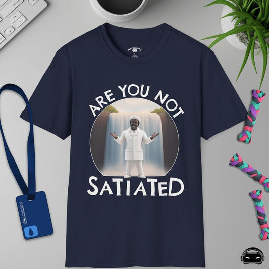 Are You Not Satiated, Mr Milchick T-shirt, Claymation design, Severance Unisex Softstyle T-Shirt, Cool Graphic Tee, Gift for Severance Fan