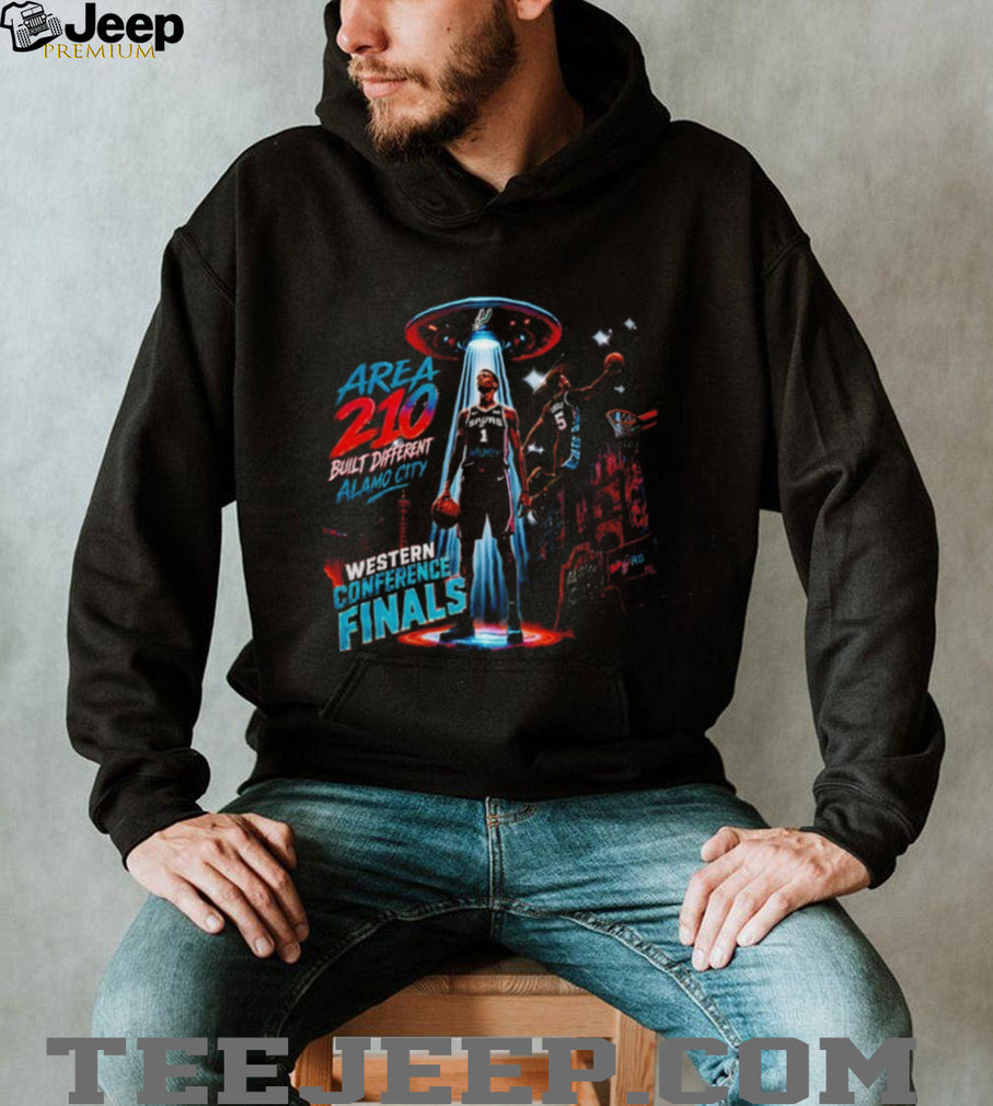 Area 210 Alamo City Alien Spaceship Basketball T Shirt