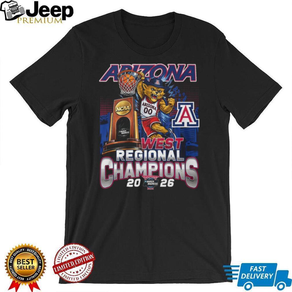 Arizona 2026 NCAA West Regional Champions Slam Dunk Mascot T Shirt