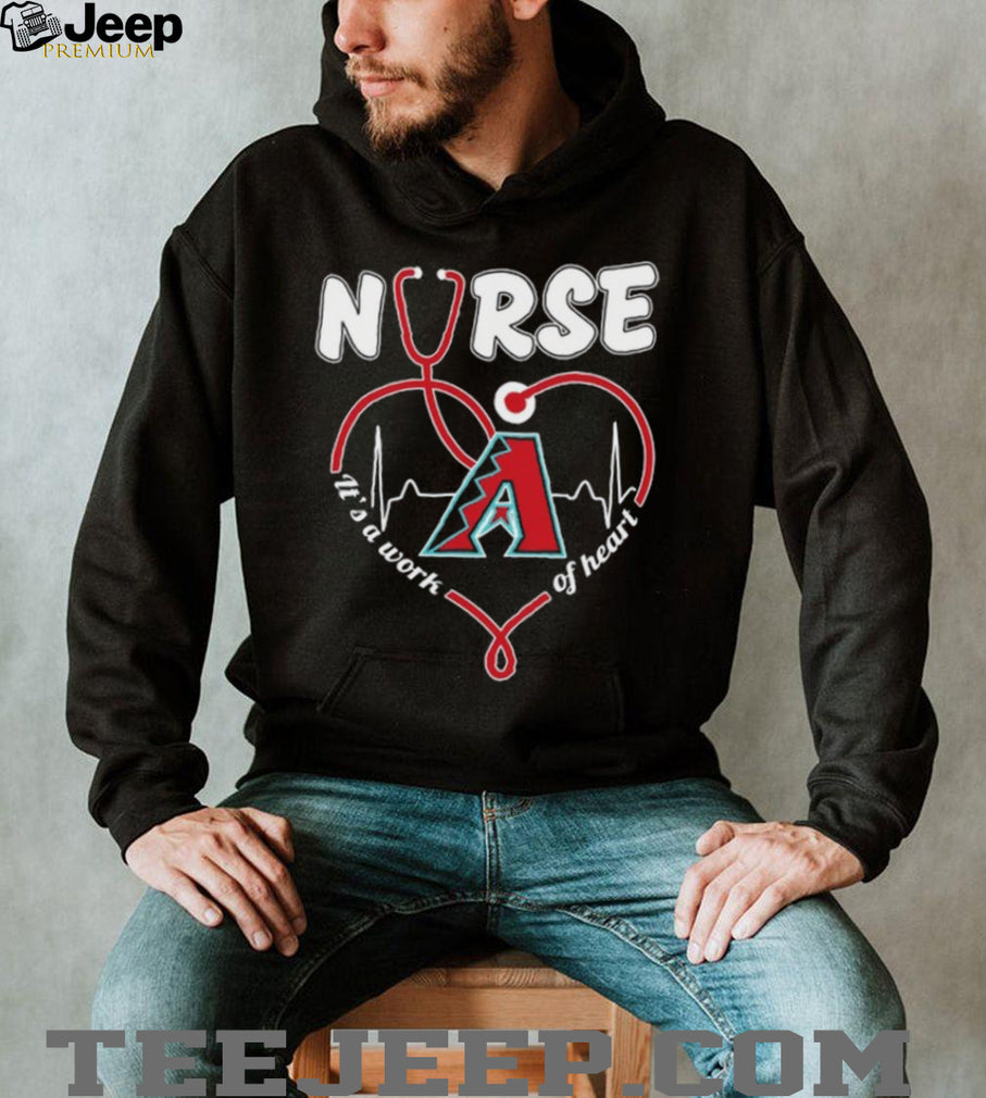 Arizona Baseball Nurse Stethoscope Heartbeat Team Fan T Shirt