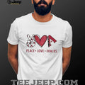 Arizona Diamondbacks Peace Love Dbacks Baseball T Shirt