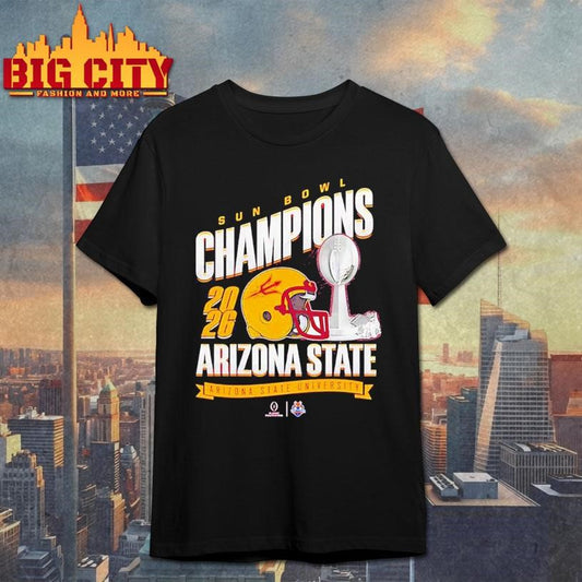 Arizona State Sun Devils Sun Bowl Champions ’25 trophy Shirt