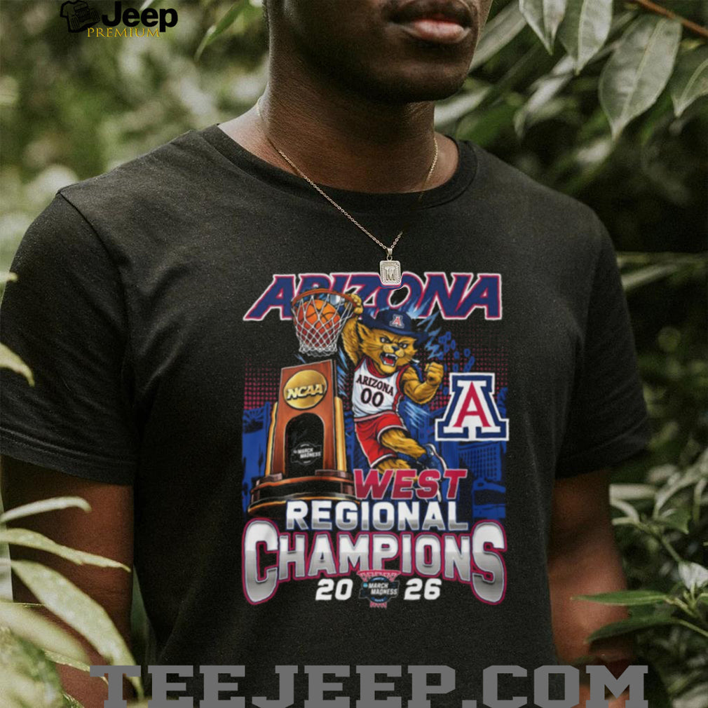 Arizona Wildcats 2026 NCAA West Regional Champions Mascot Black T Shirt