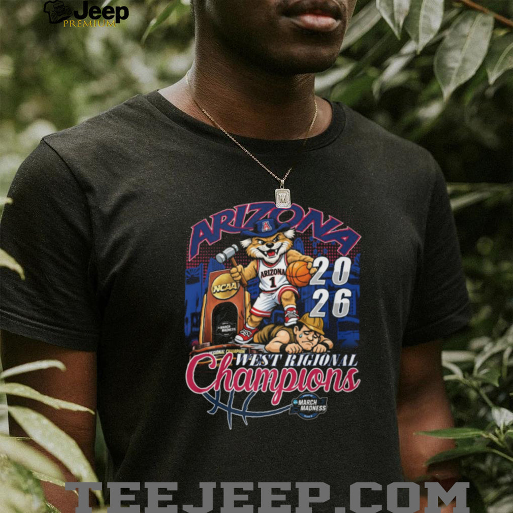Arizona Wildcats 2026 NCAA West Regional Champions Mascot T Shirt