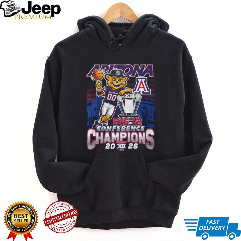 Arizona Wildcats Big 12 Conference Men’s Basketball Champions 2026 T Shirt