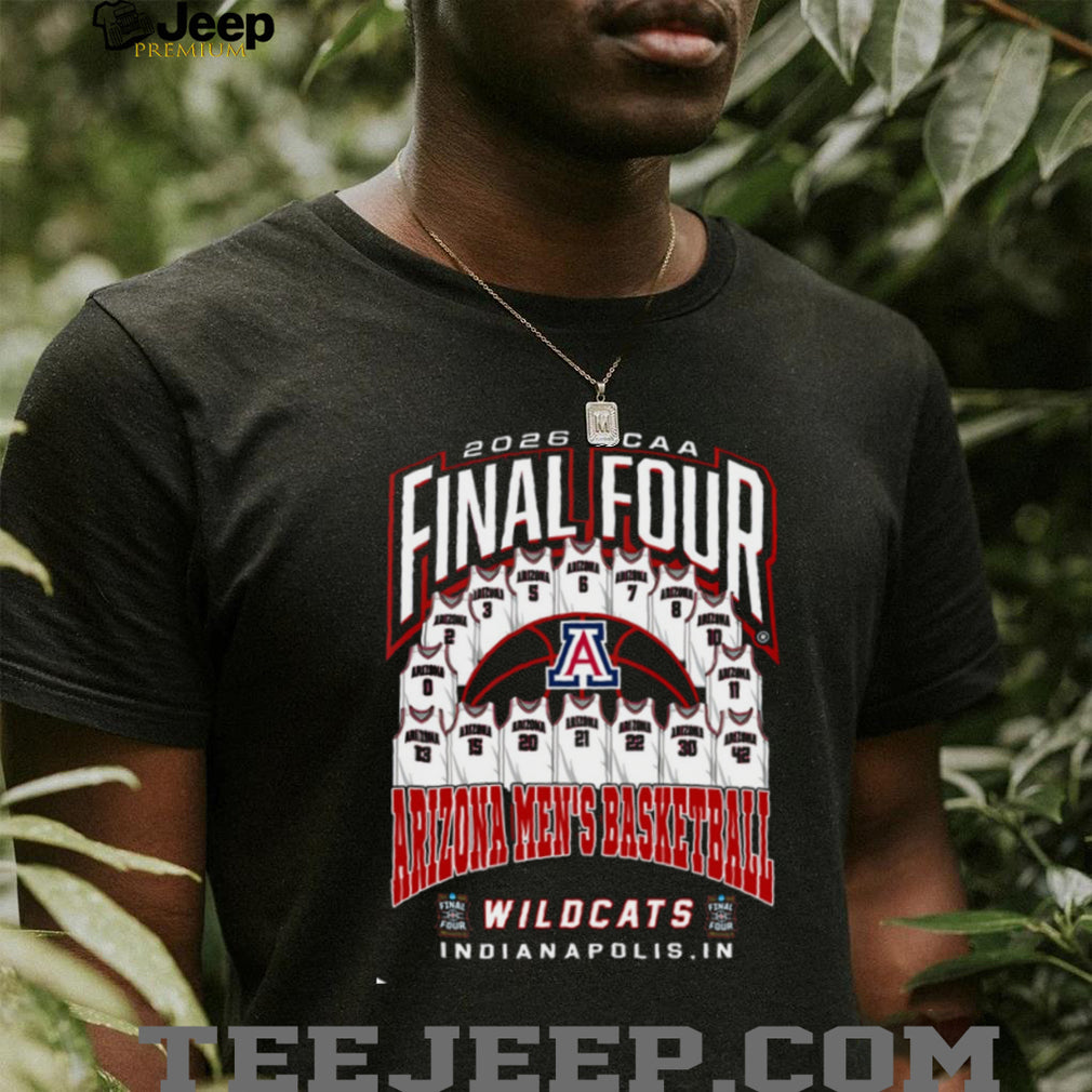 Arizona Wildcats Men’s Basketball 2026 Final Four Roster Jersey Design T Shirt