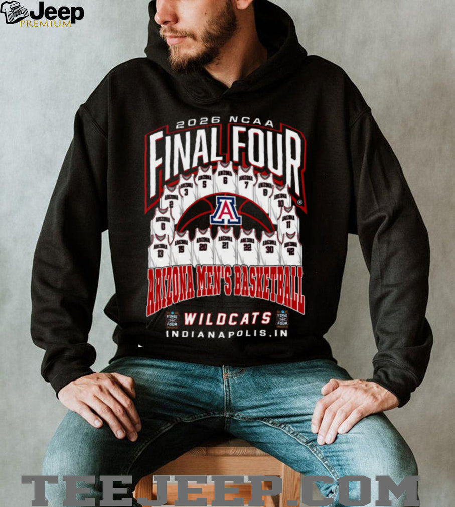 Arizona Wildcats Men’s Basketball 2026 Final Four Roster Jersey Design T Shirt