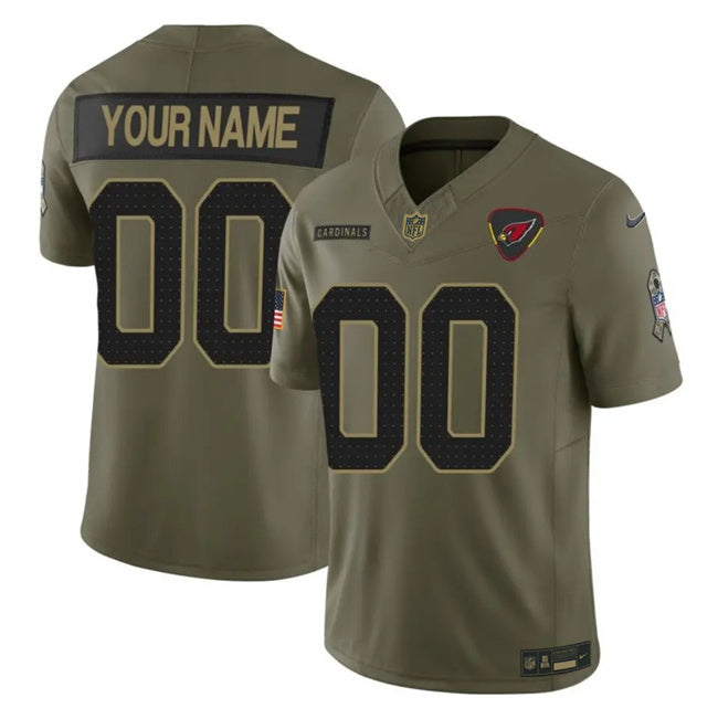Arizona Cardinals Active Player Custom Olive 2025 F.U.S.E. Salute to Service