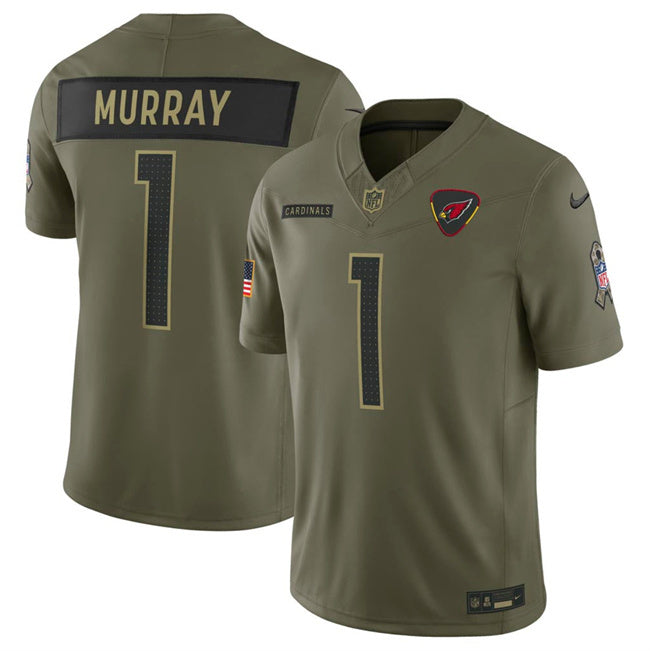 Arizona Cardinals #1 Kyler Murray Olive 2025 F.U.S.E. Salute to Service Limited