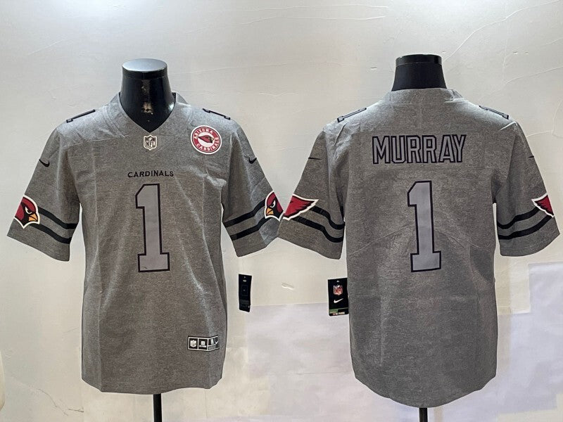 Arizona Cardinals #1 Kyler Murray Retro Hemp Gray Adult Style 1