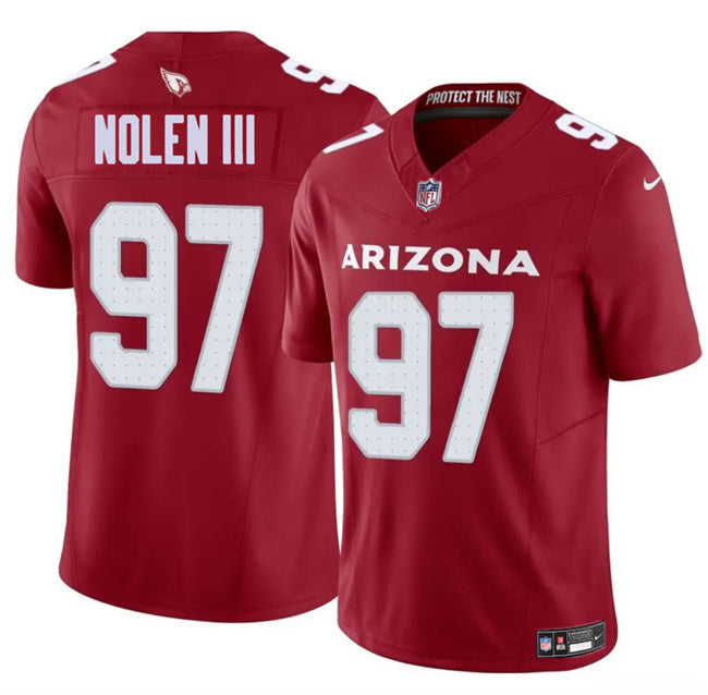 Arizona Cardinals #97 Walter Nolen III Red 2025 Draft F.U.S.E. Vapor Untouchable