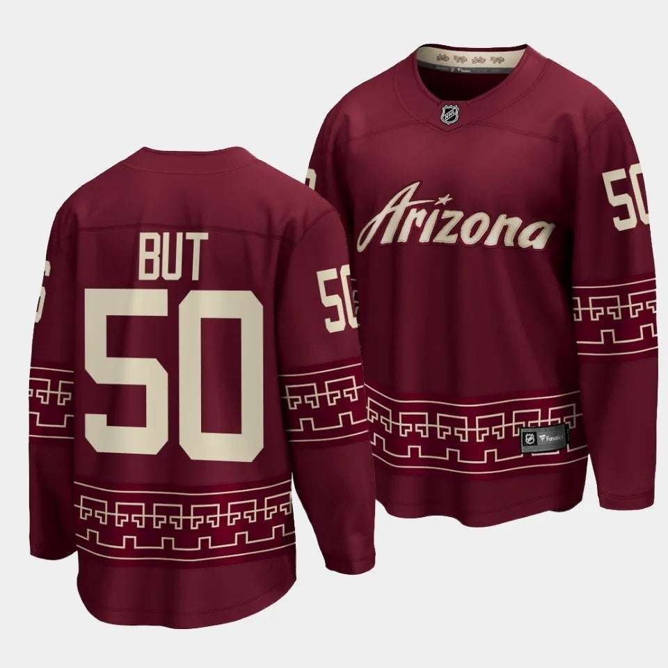 Arizona Coyotes #50 Daniil But Alternate Garnet Jersey 2023 NHL Draft