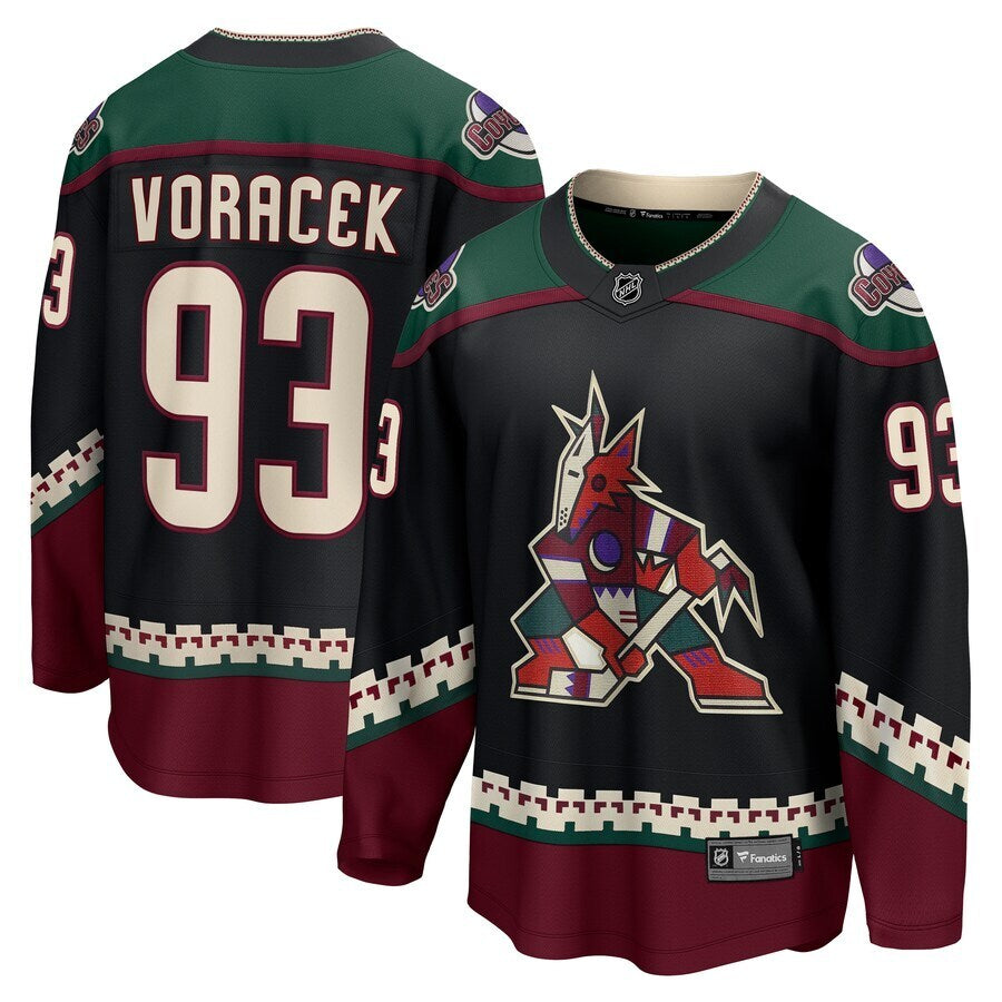 Arizona Coyotes #93 Jakub Voracek Branded Home Breakaway Jersey - Black