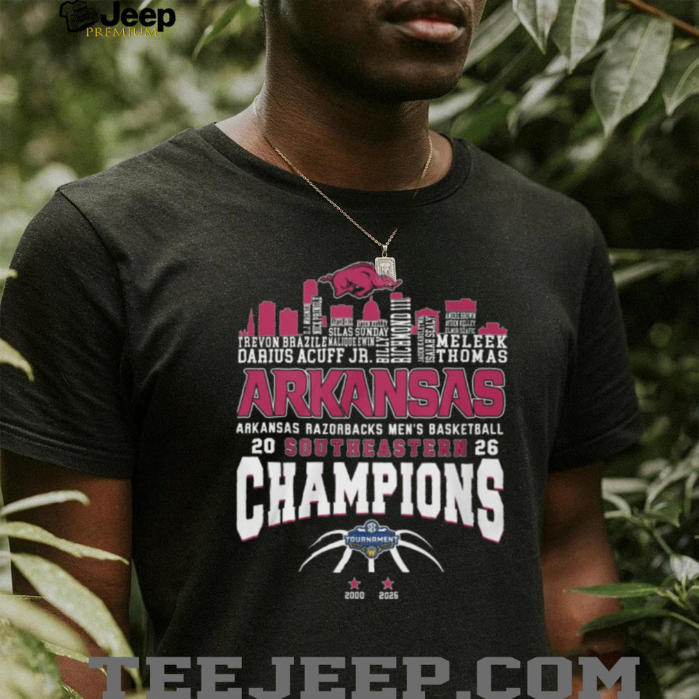 Arkansas Razorbacks 2026 SEC Basketball Champions City Skyline Shirt