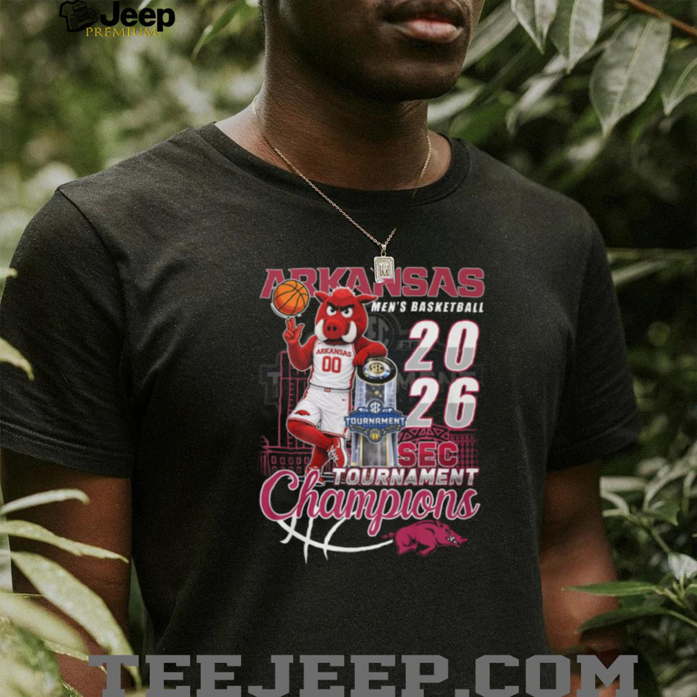 Arkansas Razorbacks 2026 SEC Men’s Basketball Tournament Champions Mascot Shirt