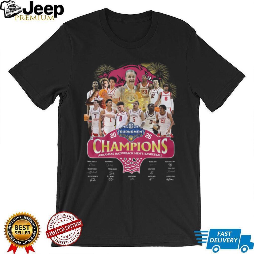 Arkansas Razorbacks 2026 SEC Tournament Champions Men’s Basketball T shirt