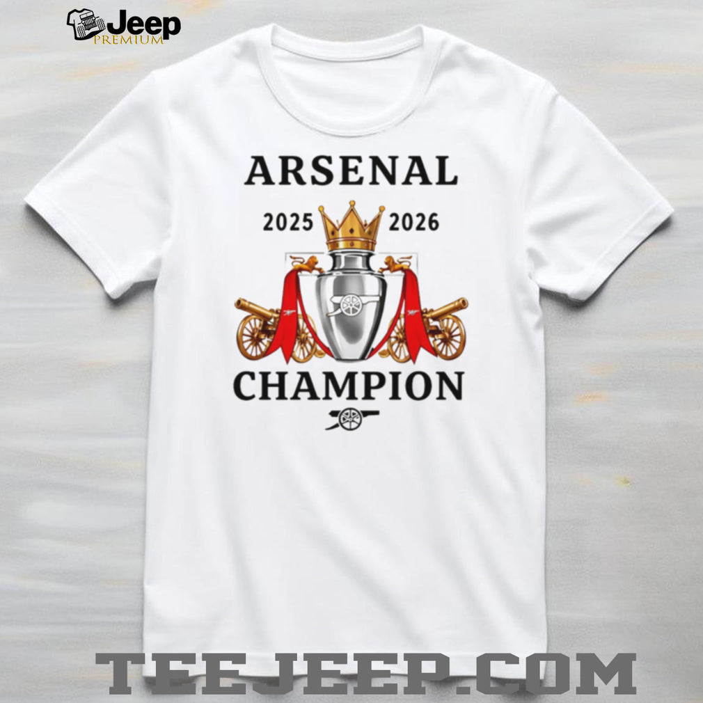 Arsenal FC Premier League 2026 Champions Trophy T Shirt