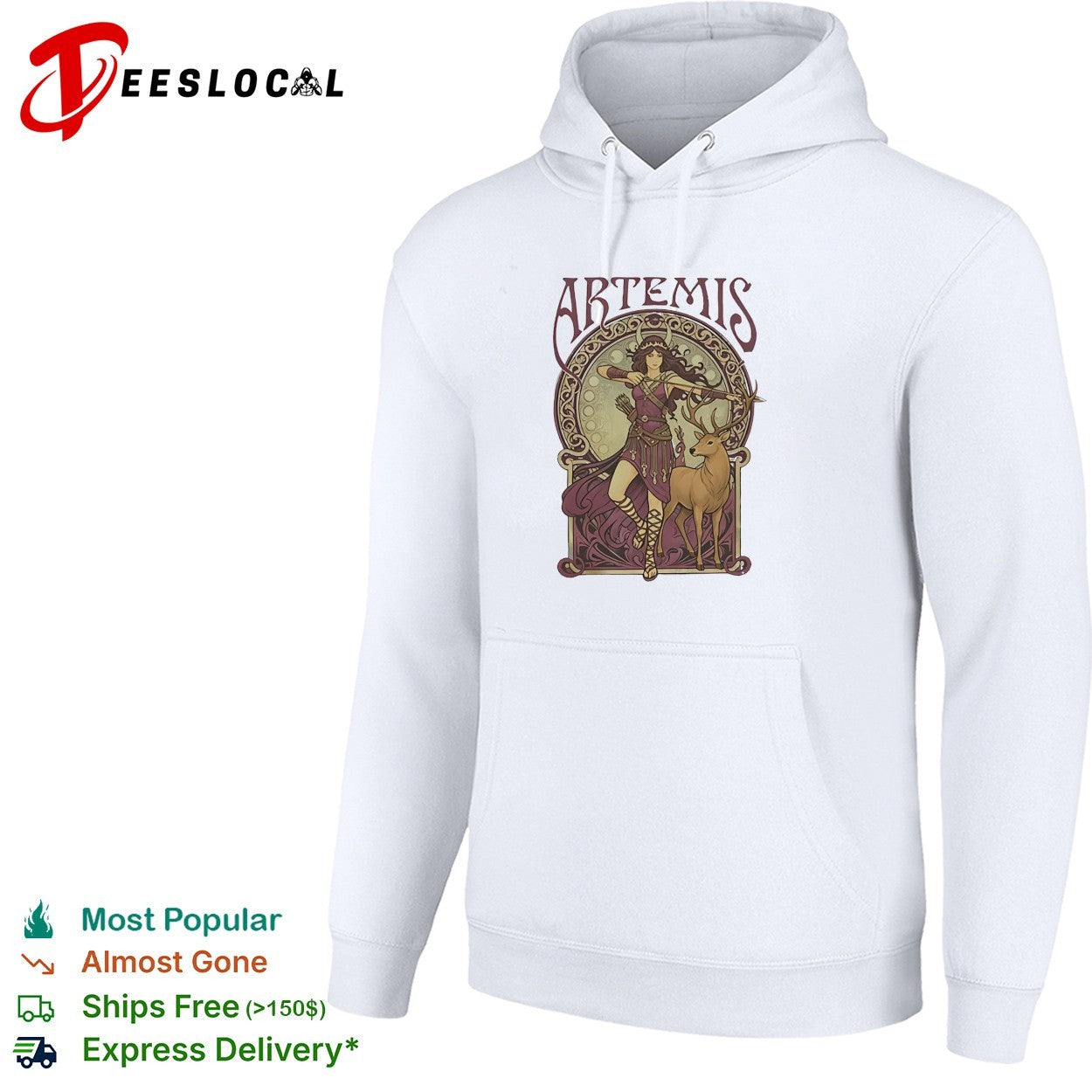 Artemis Greek goddess archer with deer shirt