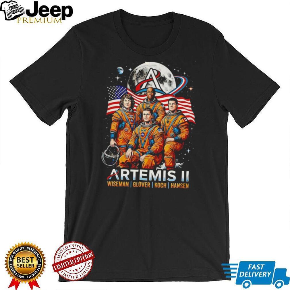 Artemis II NASA Moon Mission Crew Members Graphic T Shirt