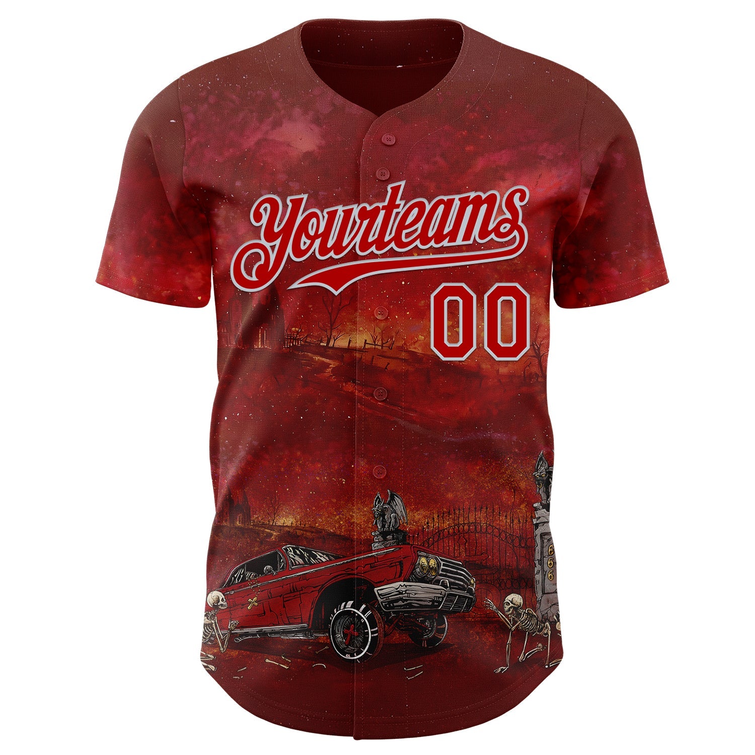 Custom Red-Silver David Lozeau Slammed And Damned Authentic Baseball Jersey