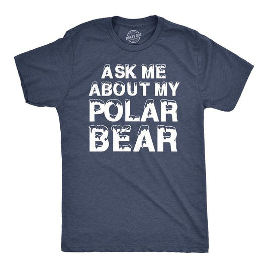Ask Me About My Polar Bear T Shirt Funny Zoo Animal Flip Up Tee Mens Funny T Shirts Cool Vintage Fashion T-Shirt Gift...