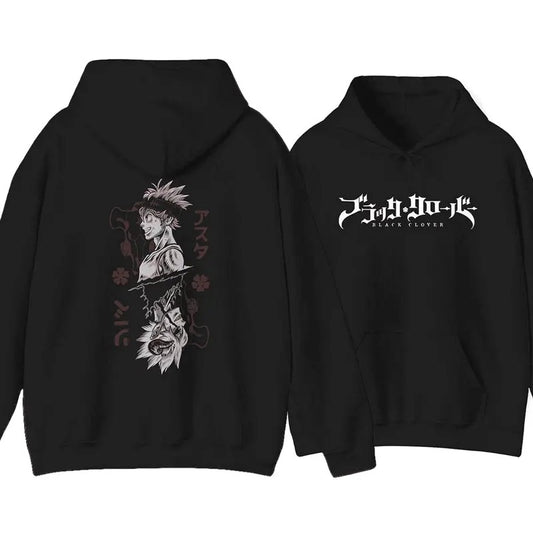 Asta Hoodie, Black Clover, Both Sides, Unisex Men Women Hoodie Japanese Anime For Otakus, Gift, Gift For Anime Fan, Gifts, Anime Hoodie, Shirt, Clothing, Sweatshirt, Hoodie