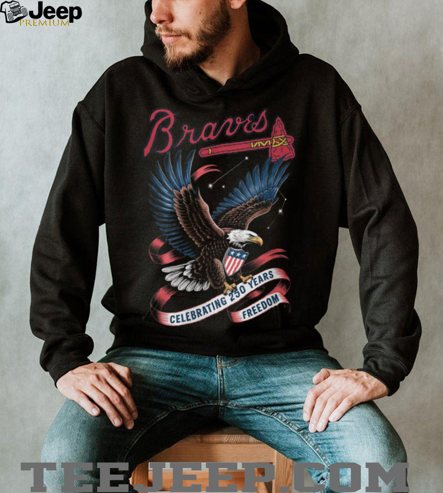 Atlanta Braves 250 Years of Freedom Patriotic Eagle Graphic T Shirt