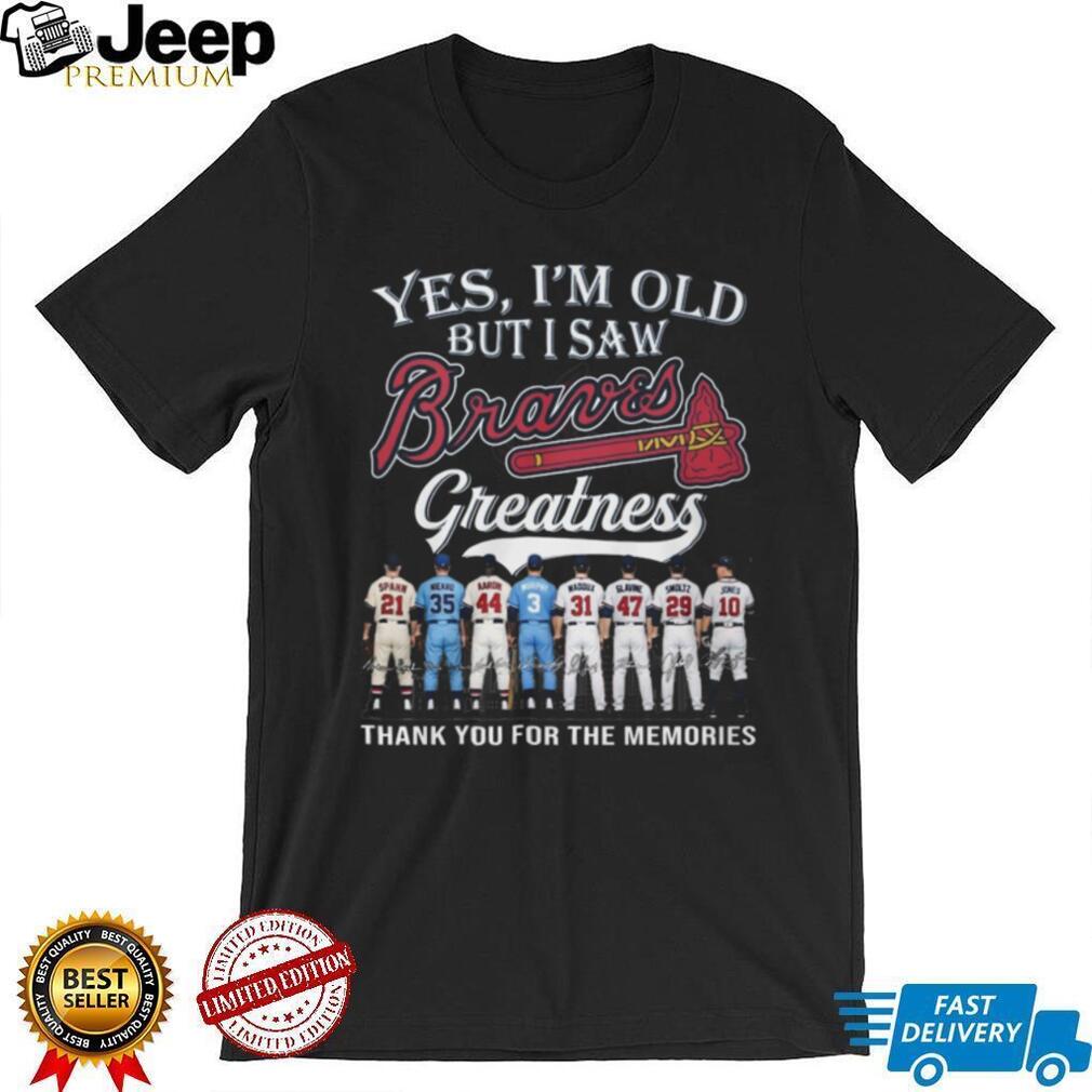 Atlanta Braves Baseball Greatness Legends Team Roster Vintage Unisex Fan Shirt