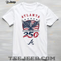Atlanta Braves Celebrating America’s 250th Baseball Jersey T Shirt Custom Name