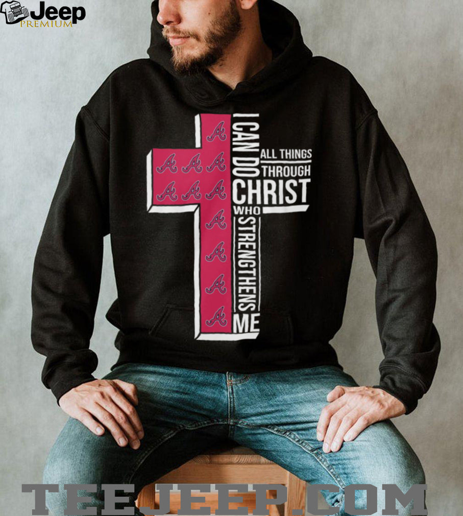 Atlanta Braves Christian Cross T Shirt Philippians 4 13 Bible Verse