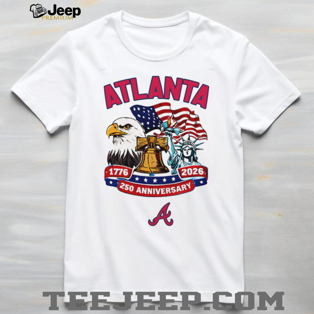 Atlanta Braves Patriotic 250th Anniversary Liberty Bell Baseball Jersey T Shirt