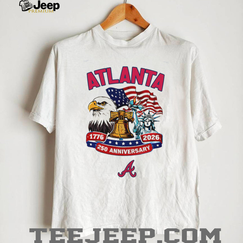 Atlanta Braves Patriotic 250th Anniversary Liberty Bell Baseball Jersey T Shirt