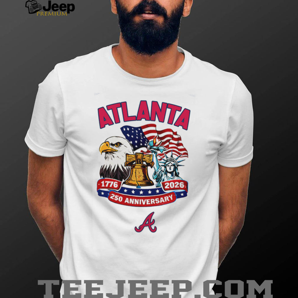 Atlanta Braves Patriotic 250th Anniversary Liberty Bell Baseball Jersey T Shirt
