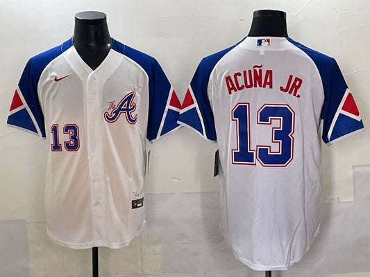 Atlanta Braves #13 Ronald Acuna Jr. Warriors City Adult Style 1