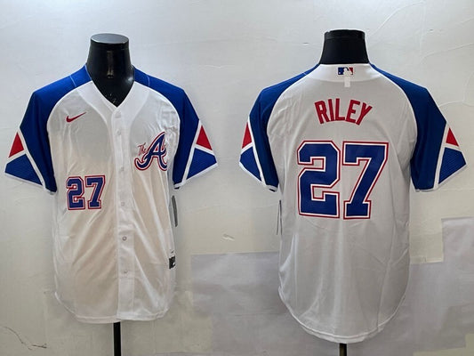 Atlanta Braves #27 Austin Riley Warriors City Adult Style 2