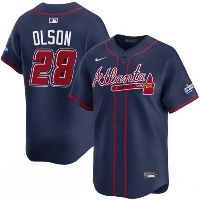 Atlanta Braves #28 Matt Olson Navy 2025 Speedway Classic Alternate Limited Stitched