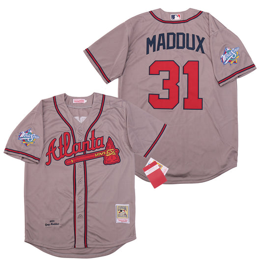 Atlanta Braves #31 Warriors 31 Gray 1999 Retro