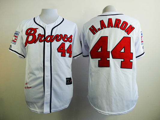 Atlanta Braves #44 Warriors 44 White 1963 White New Retro With Logo